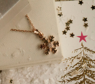 Rose Gold Snowflake Pendant image 2
