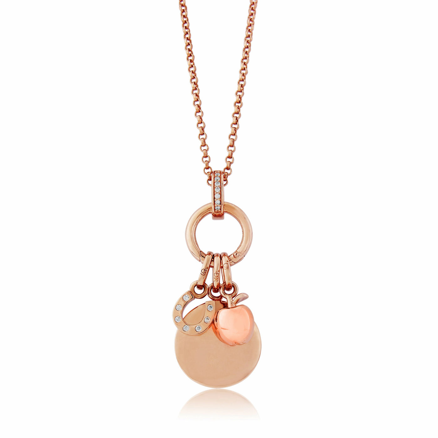 Rose Gold Apple Charm