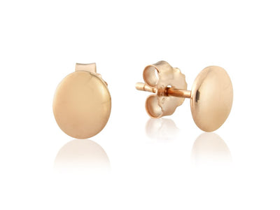 Rose Gold Pebble Stud Earrings