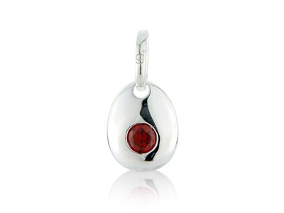 Garnet CZ Pebble Charm image 0