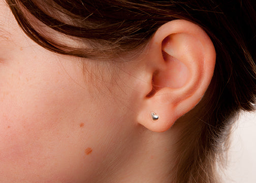 Silver Sweetheart Stud Earrings image 1