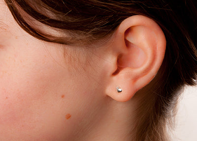 Silver Sweetheart Stud Earrings image 1