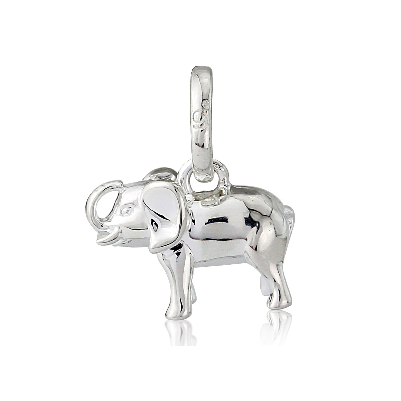 Silver Elephant Charm image 0