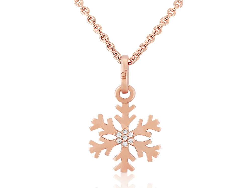 Rose Gold Snowflake Pendant image 0