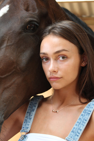 Rose Gold Snaffle Necklace image 1