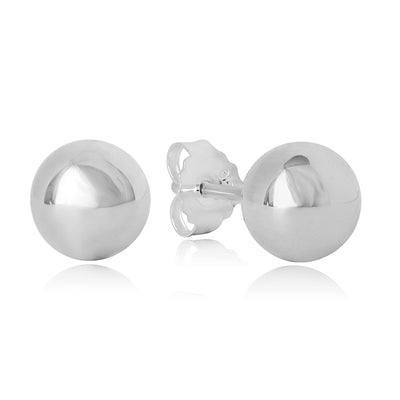 Silver Ball Studs 8mm image 0