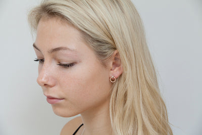 Rose Gold Eternity Stud Earrings image 1