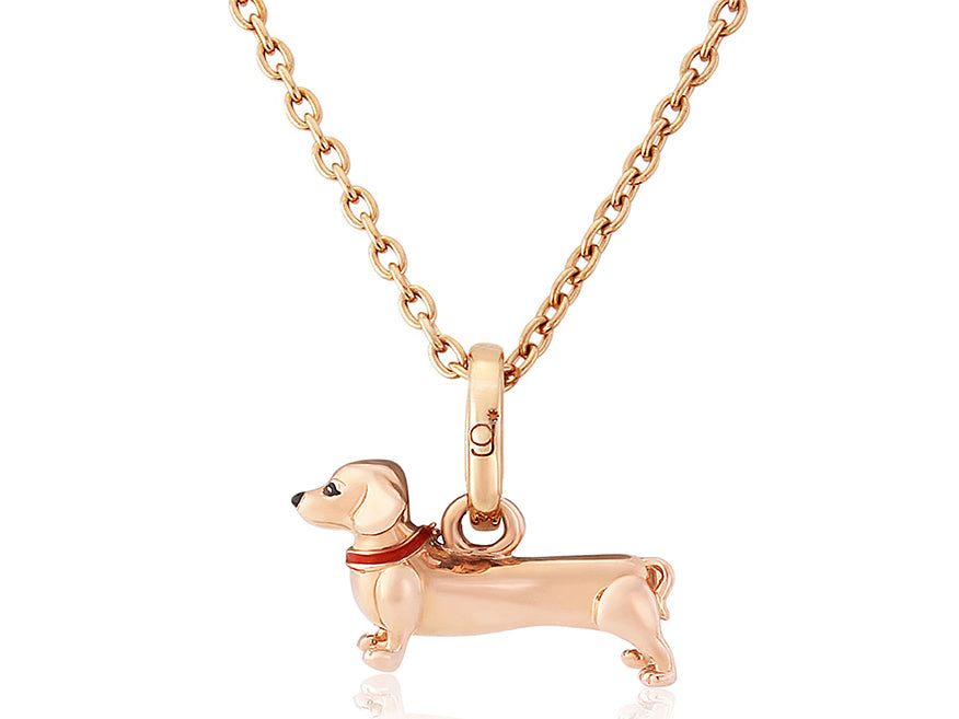 Rose Gold Dachshund Pendant image 0