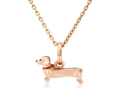 Rose Gold Dachshund Pendant image 0