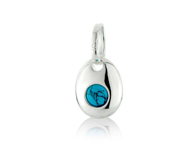 Turquoise Pebble Charm image 0