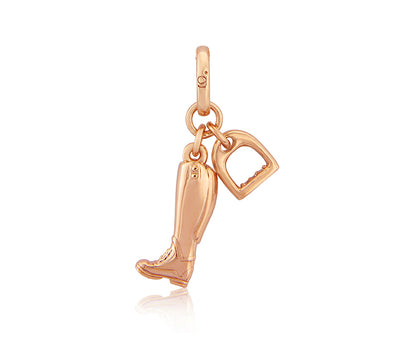 Rose Gold Boot and Stirrup Charm image 0