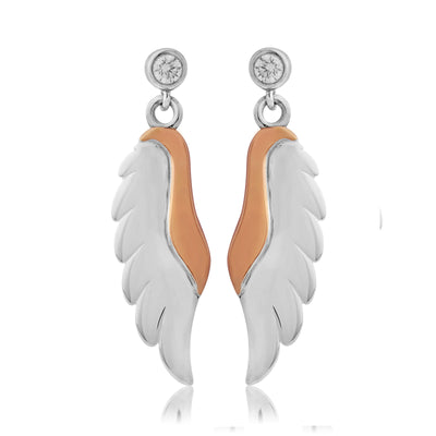Angel Wing Drop Earrings image 0