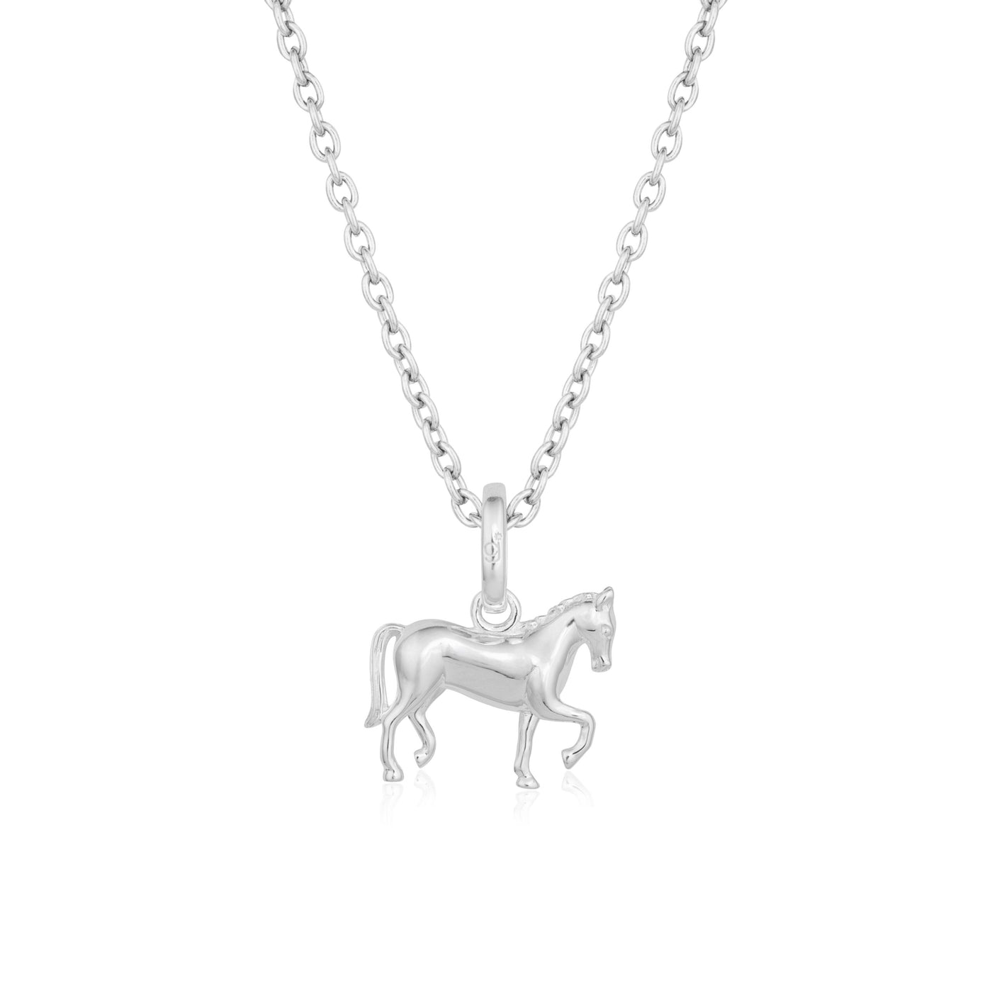 Silver Dressage Horse Pendant image 0