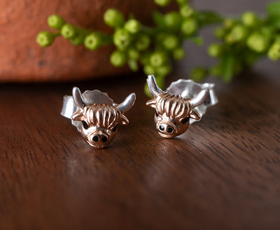 Highland Cow Stud Earrings image 1