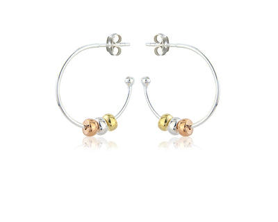 Harmony Beaded Hoop Earrings image 0