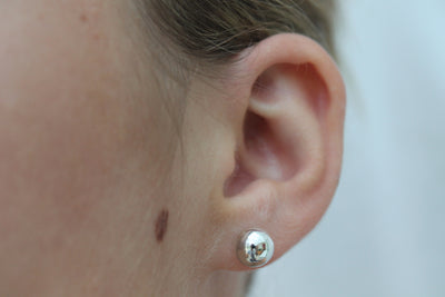 Silver Ball Studs 8mm image 1