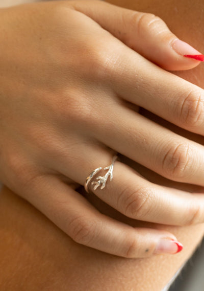 Silver Antler Ring image 1