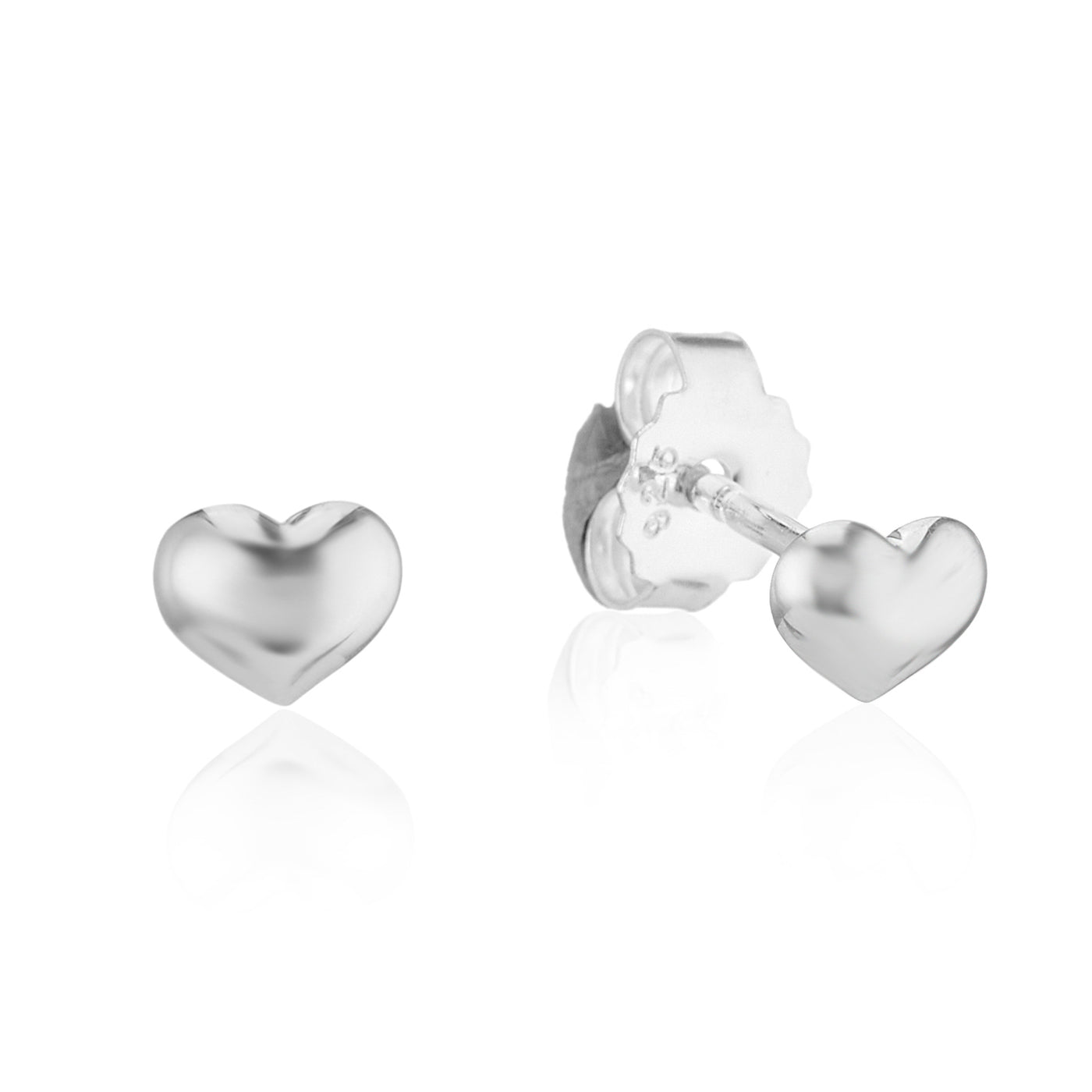 Silver Sweetheart Stud Earrings image 0