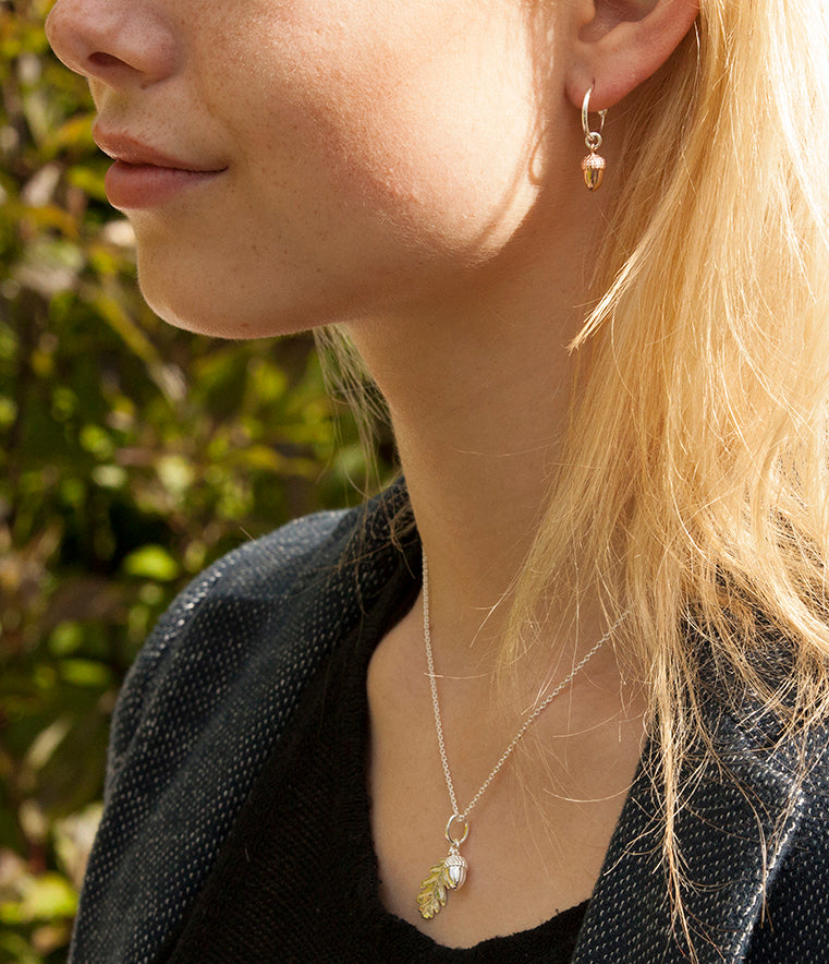Acorn and Leaf Pendant