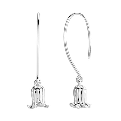 Silver Bluebell Flower Earrings