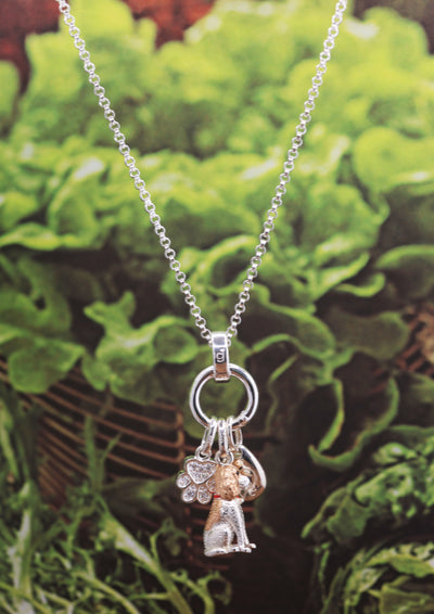 Sparkly Paw Print Charm
