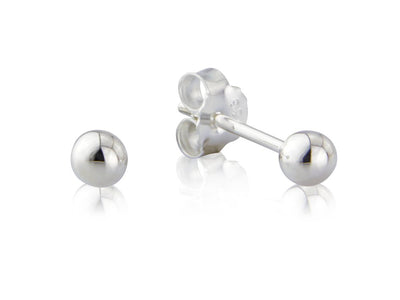 Silver Ball Studs 4mm