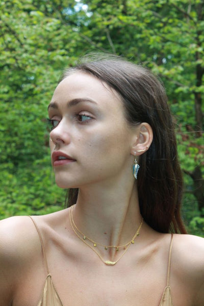 Feather Drop Earrings