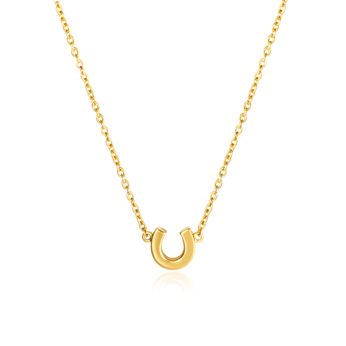 Gold Mini Horseshoe Necklace