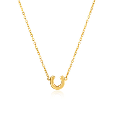 Gold Mini Horseshoe Necklace