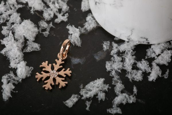 Rose Gold Snowflake Charm