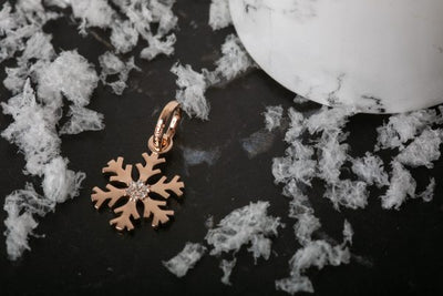 Rose Gold Snowflake Charm