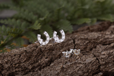 Mini Horseshoe Stud Earrings
