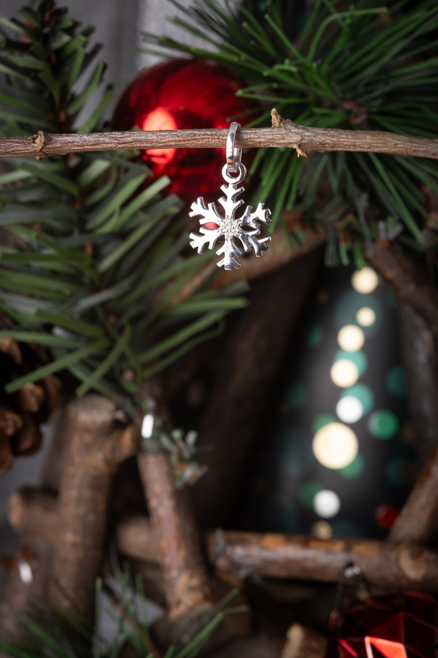 Silver Snowflake Charm