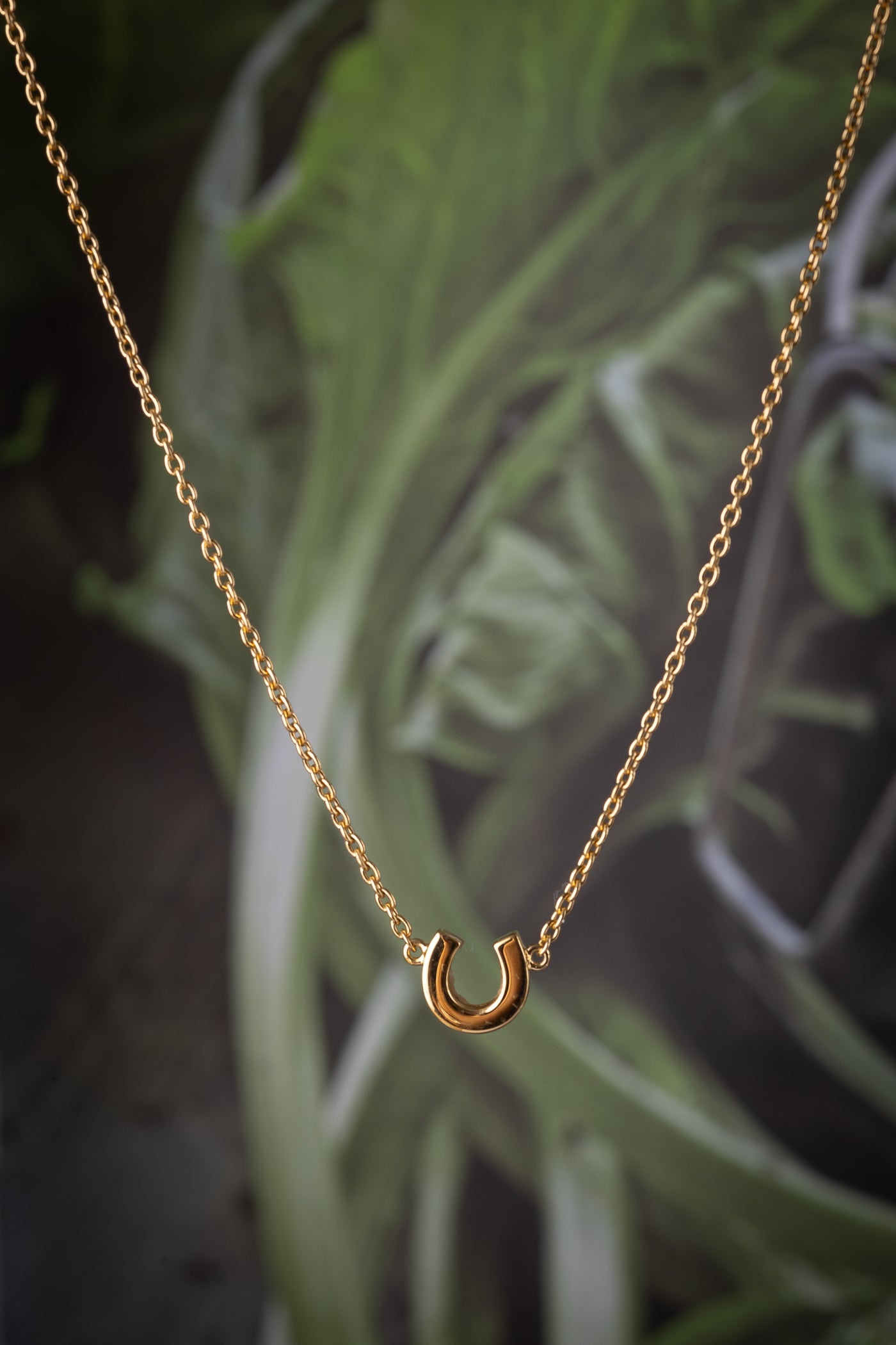 Gold Mini Horseshoe Necklace