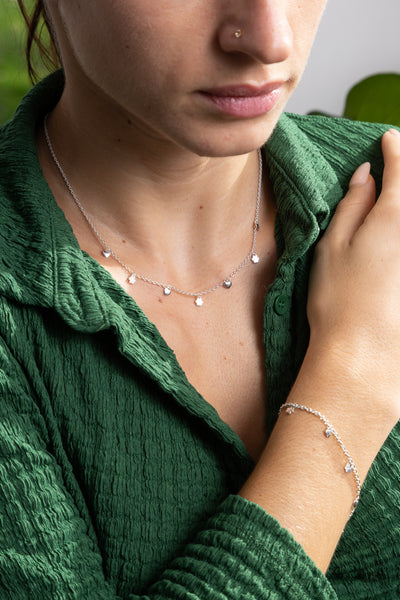 Silver Paws On Your Heart Necklace