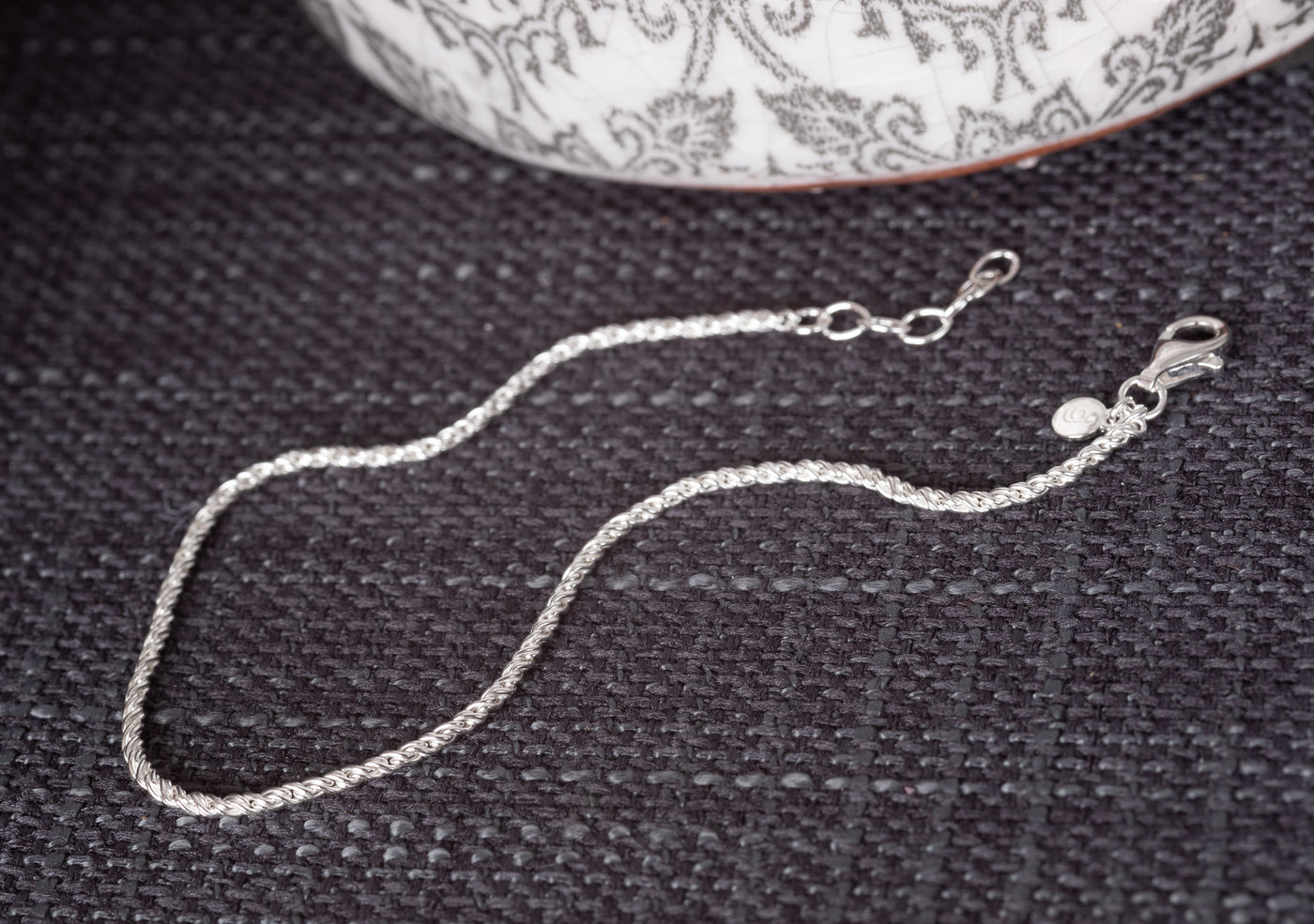 Silver Twisted Chain Bracelet