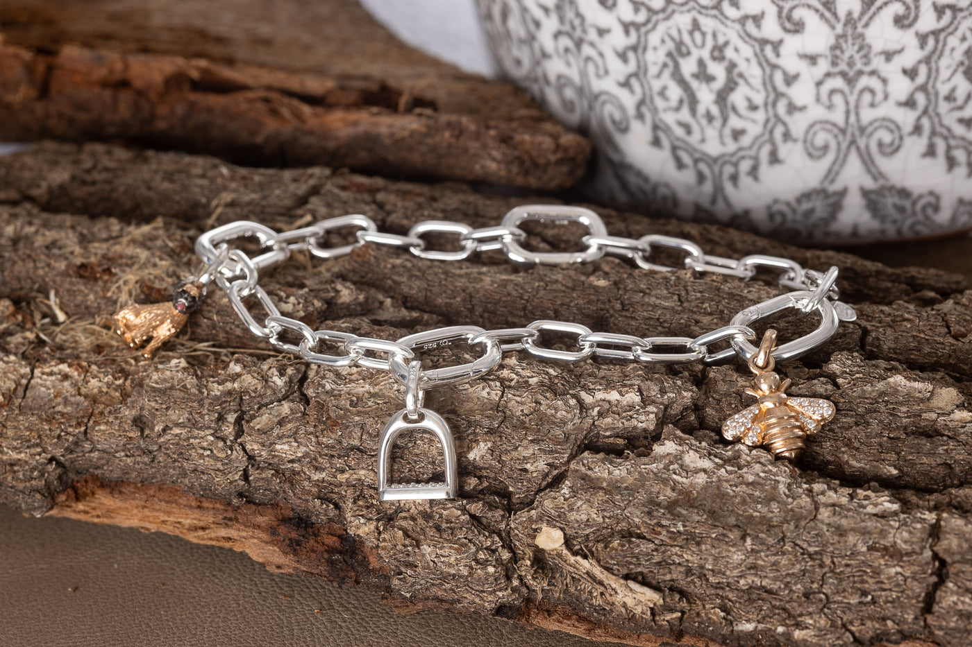 Sparkly Stirrup Charm