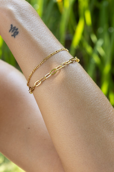 Gold Oval Link Bracelet