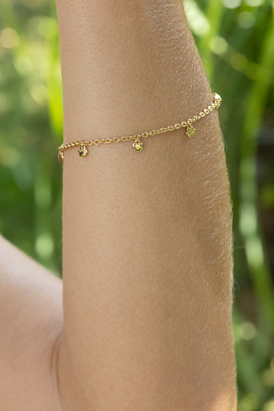 Gold Paws On Your Heart Bracelet