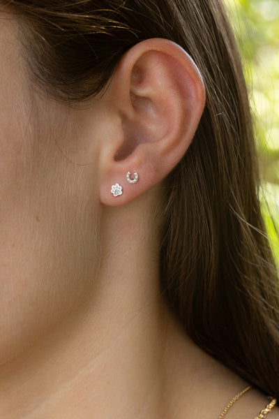 Mini Horseshoe Stud Earrings
