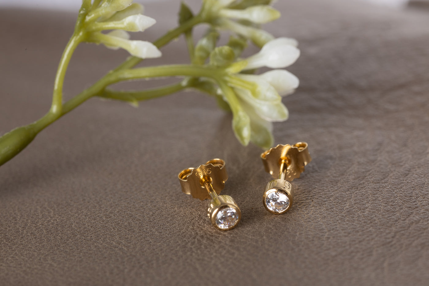 Mini Gold Sparkle Studs