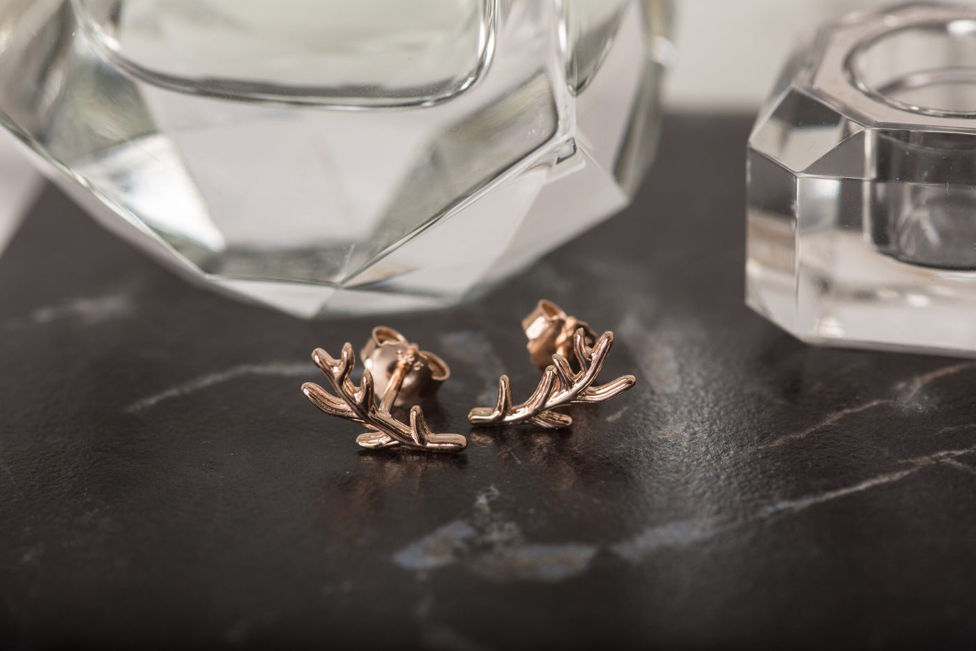 Stag Antler Studs