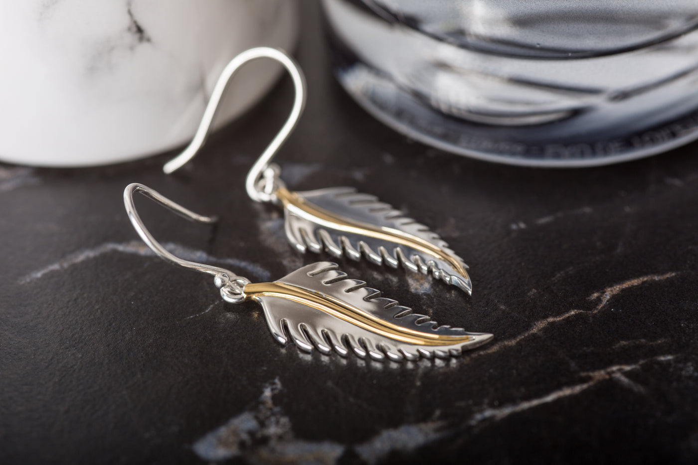 Feather Drop Earrings