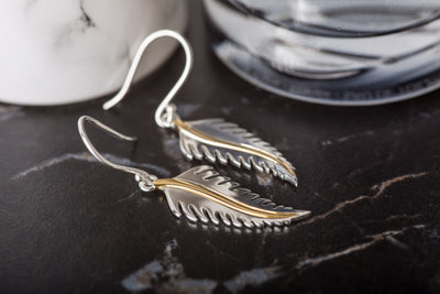 Feather Drop Earrings