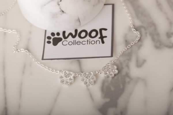 Sparkly Paw Print Necklace