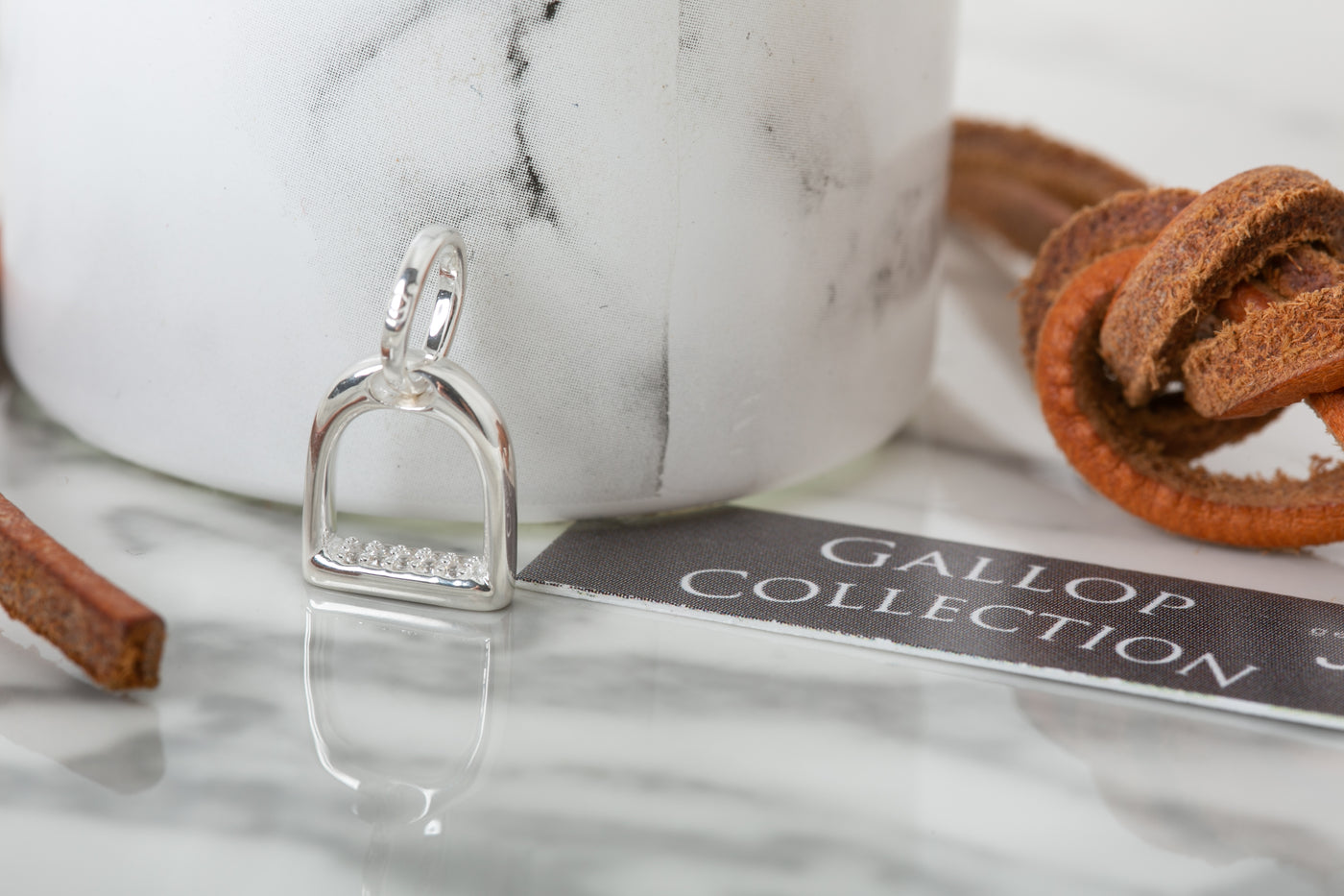 Sparkly Stirrup Charm