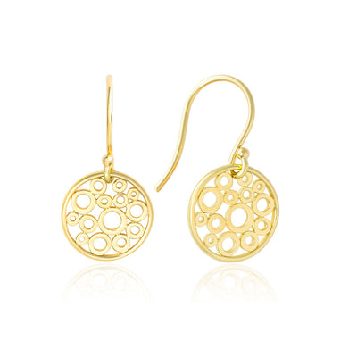 Gold Floating Bubble Earrings