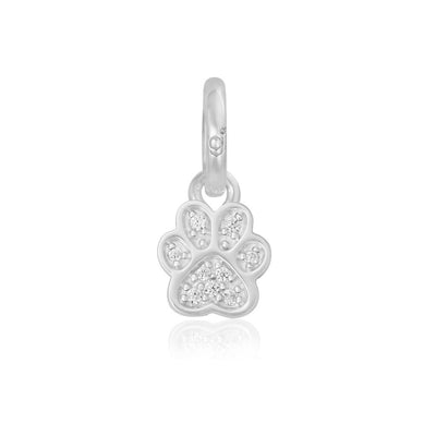 Sparkly Paw Print Charm