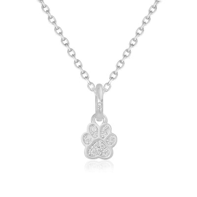 Sparkly Paw Print Pendant