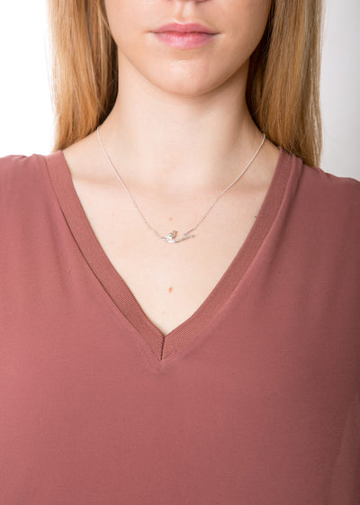 Robin On Branch Necklace